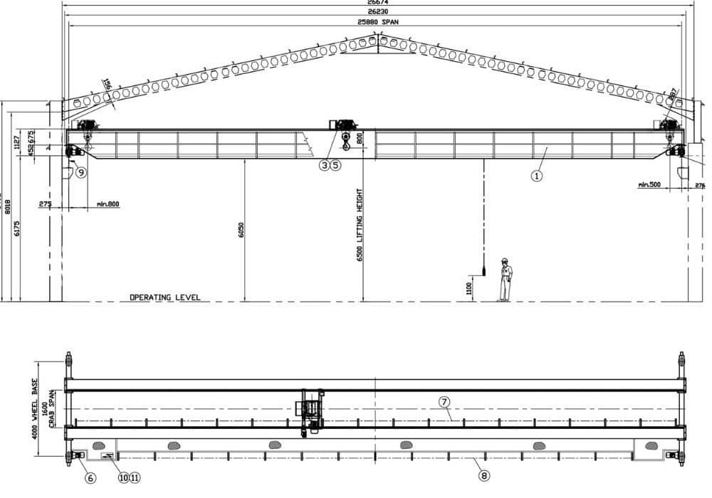 JGS - Overhead Crane Technical Drawings